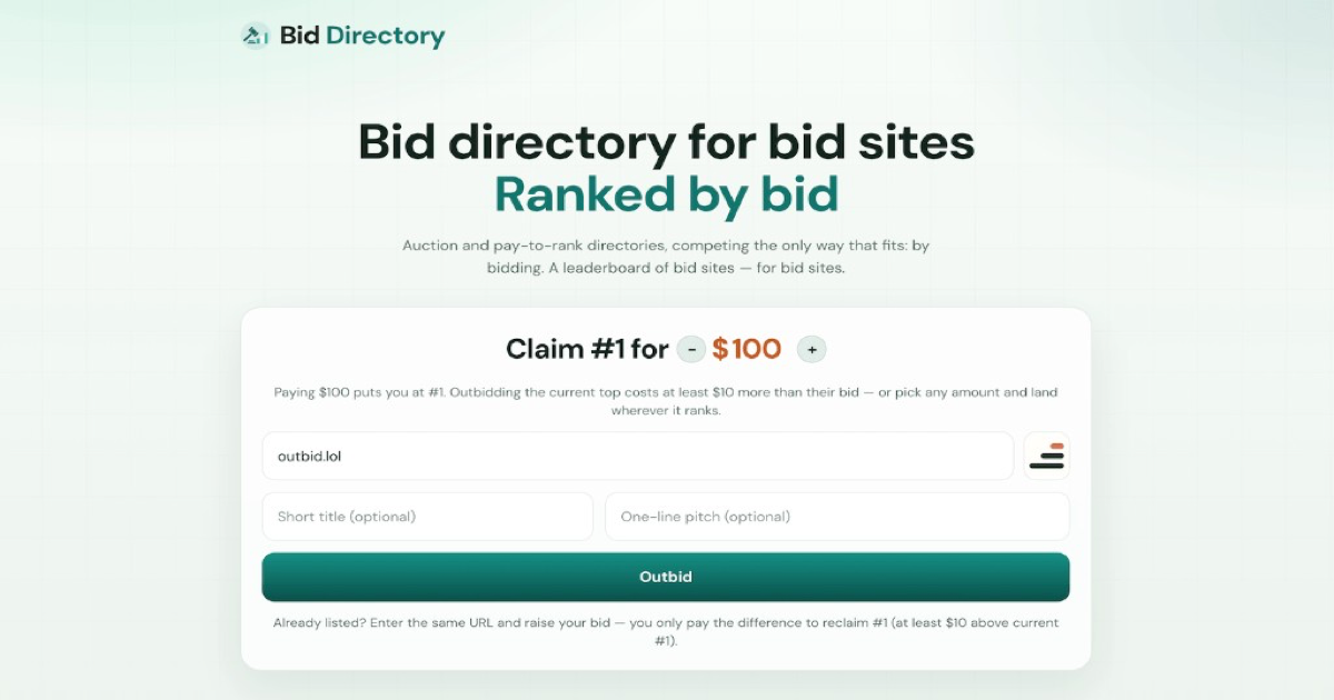 Bid Directory Open Graph preview